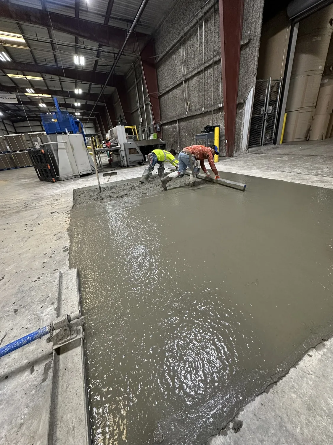 Interior commercial concrete slab replacement in progress by Billy's Concrete